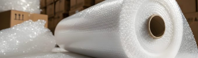 Bubble Wrap Roll in Warehouse Setting | Packaging Material for Shipping, Storage and Fragile Items
